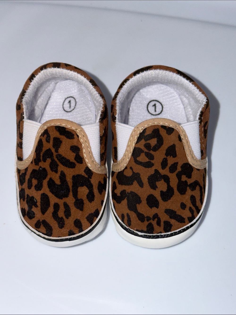 Leopard Print Slip-On Kids Shoes - Brown